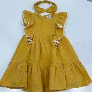 NEW NO TAGS ATTACHED. Cute little dress ever by MAX STUDI KIDS 100% cotton.
